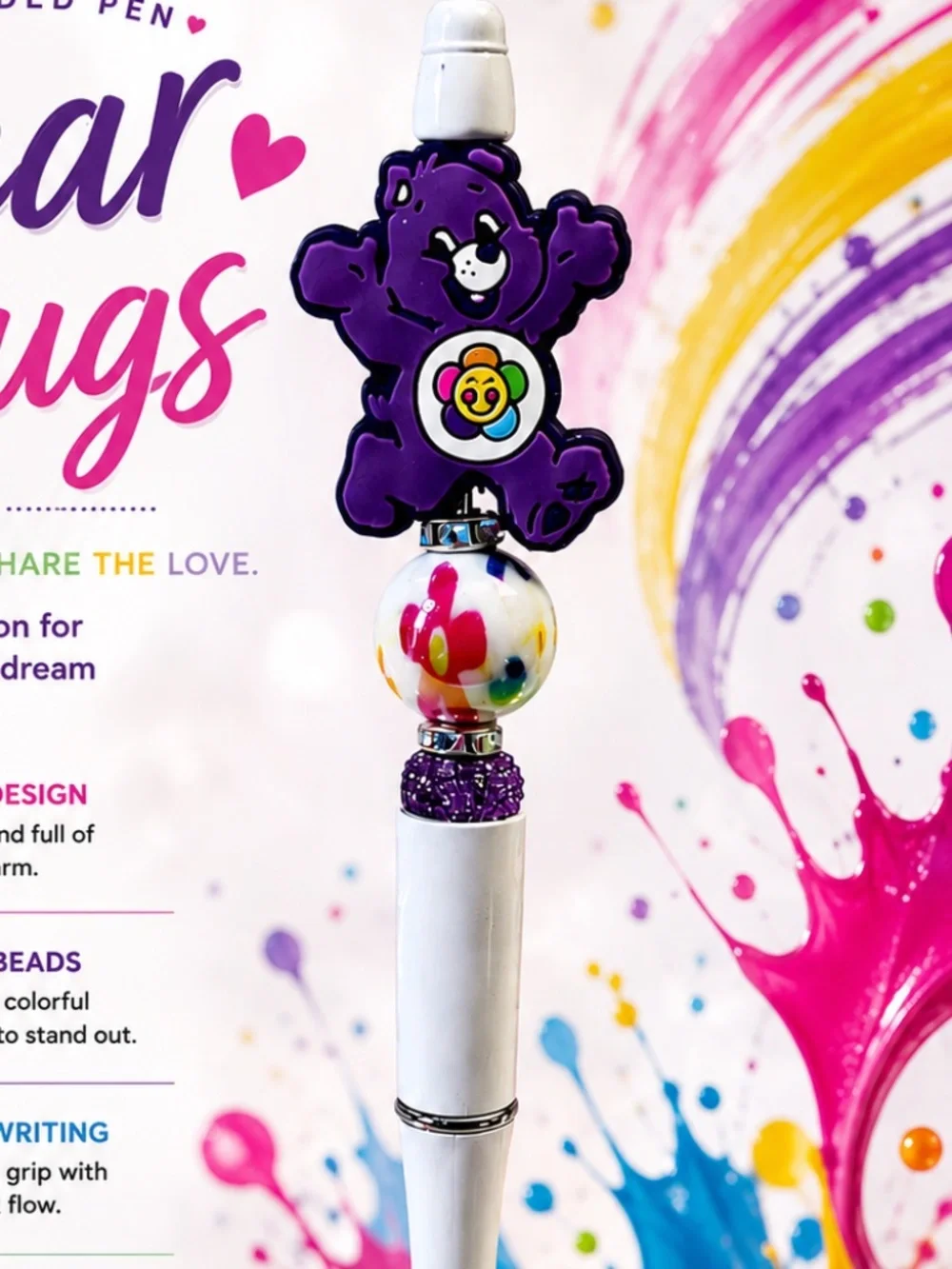 Color Me Purple Bear Pen
